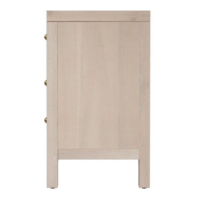 2020s Nora 25 in. W Rectangular Wood 3 Drawer Nightstand, Antique Taupe For Sale - Image 5 of 8