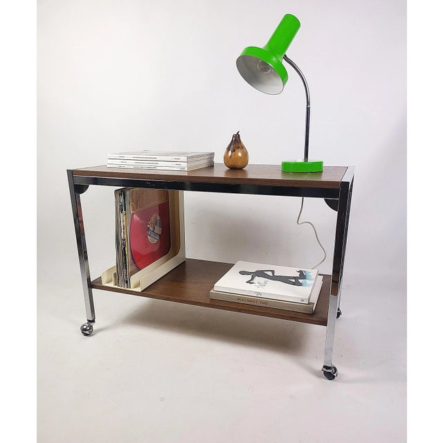 Modern Coffee Table on Wheels, 1960s For Sale - Image 3 of 9