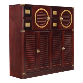 Italian Cabinet in Mahogany Veneer For Sale