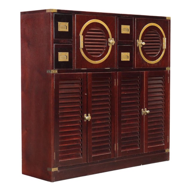 Italian Cabinet in Mahogany Veneer For Sale