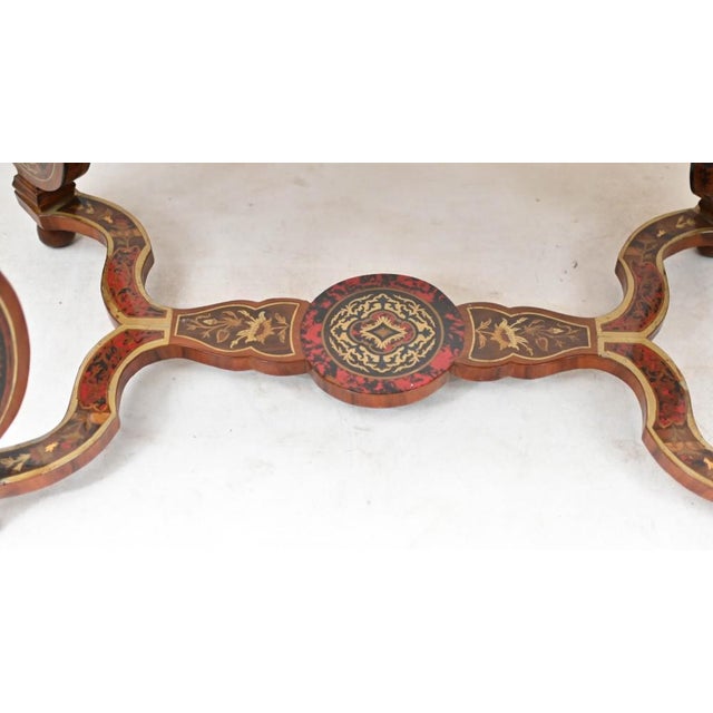 Italian Marquetry Side Table Console Inlay For Sale - Image 17 of 18