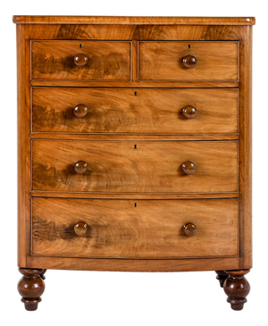 Victorian Bow Fronted Chest of Drawers
