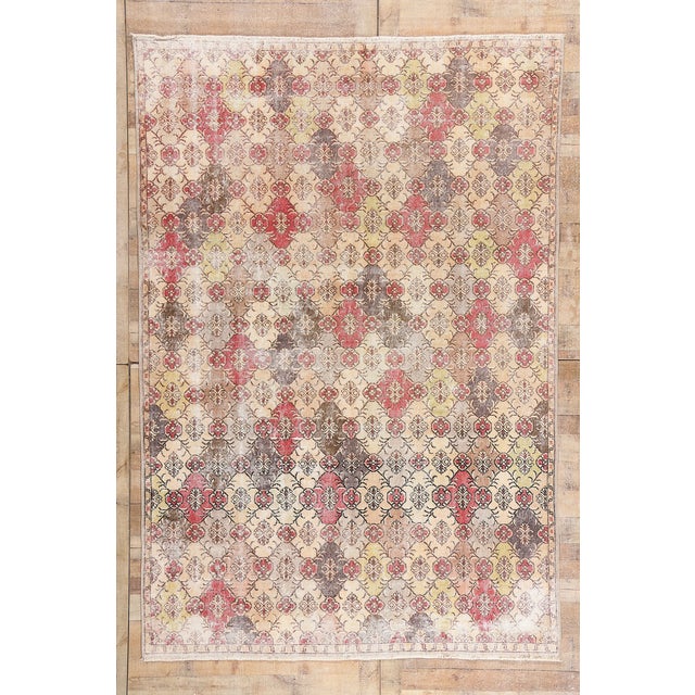 Zeki Muren Vintage Turkish Sivas Rug, 06'10 X 09'11 For Sale - Image 10 of 10