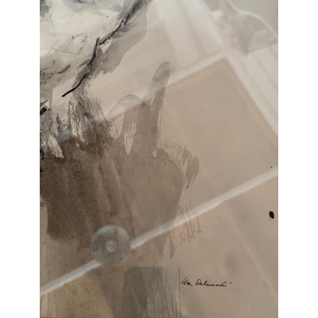 Vintage Ink Drawing Of A Nude Male Figure For Sale - Image 11 of 12