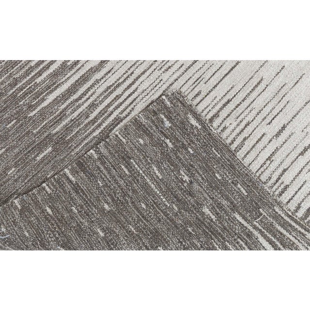Taupe Modern Forel Scandinavian Style Flat Weave Wool Rug by Doris Leslie Blau For Sale - Image 8 of 8