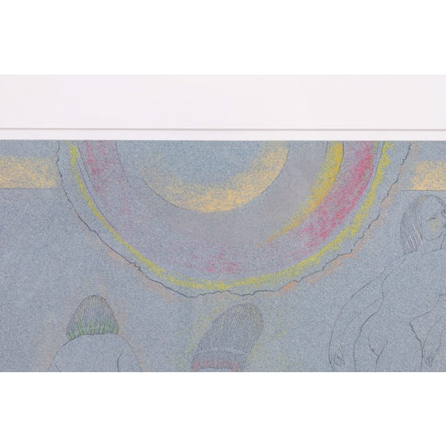 Surrealism Stanley Boxer Bouquets Spawning Intruders Signed Crayon Pastel & Pencil Drawing For Sale - Image 3 of 8