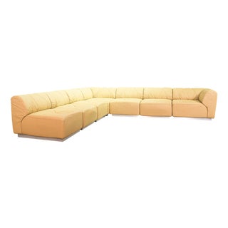 Modular Sofa in Leather by Bernd Münzebrock for Walter Knoll, Germany, 1970s, Set of 7 For Sale