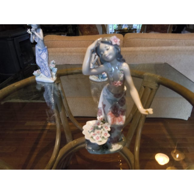 Beige 3 Lladró Porcelain Figurines; Tropical Hawaiian Series, Sculpted by Salvador Debón For Sale - Image 8 of 17