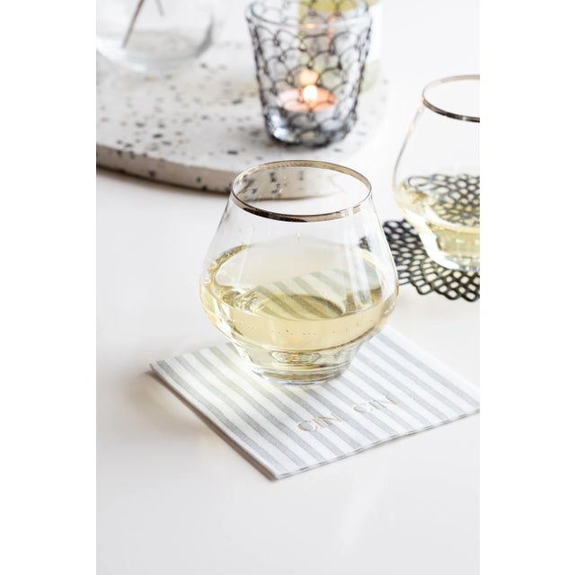 Traditional VIETRI Contessa Gold Champagne Glass For Sale - Image 3 of 8