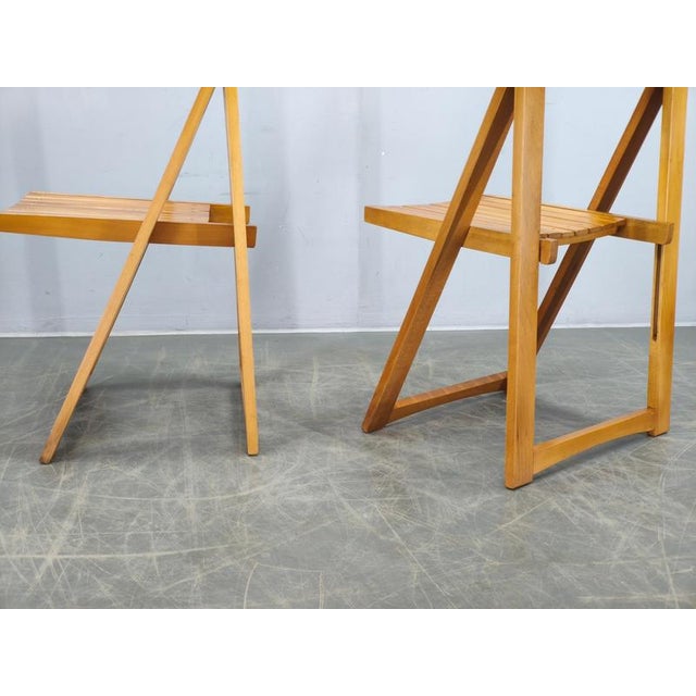 Trieste Folding Chairs by Aldo Jacober for Alberto Bazzani, 1960s, Set of 4 For Sale - Image 14 of 18