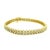 Contemporary Circa 1990 14k Yellow Gold Three-Row Diamond Bracelet, 7.80 Carats For Sale - Image 3 of 14