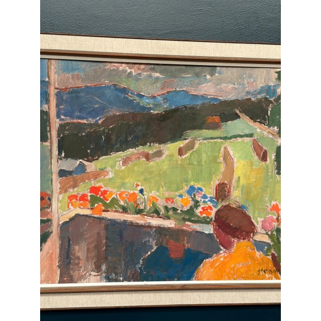 John Hedman, Balcony View, 1960s, Oil on Panel, Framed For Sale - Image 13 of 18