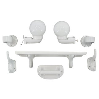 Bathroom Set from Ditmar Urbach, 1928, Set of 8 For Sale