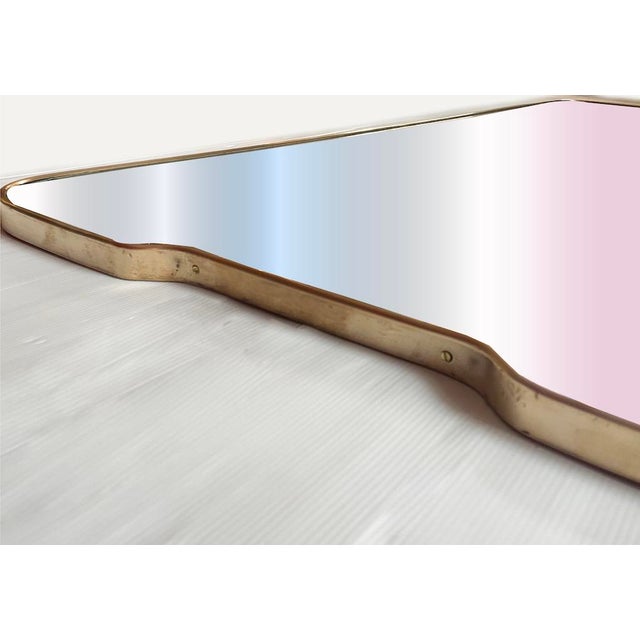 Metal Vintage High Shield Mirror, 1970s For Sale - Image 7 of 11