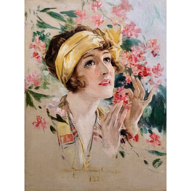 The American School Howard Chandler Christy-1925 Portrait of Actress Dorothy Knapp-Oil Painting For Sale - Image 3 of 8