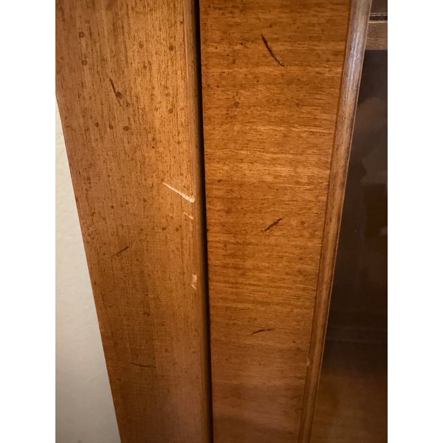 Vintage Drexel Palazzo China Cabinet With Arched Glass Doors For Sale - Image 11 of 12