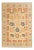 Mogul Collection Hand-Knotted Area Rug - Ivory 6' 1" x 9' 1" For Sale