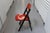 Red and Black Folding Wooden Chairs attributed to Egon Eiermann, Set of 4 For Sale - Image 5 of 18