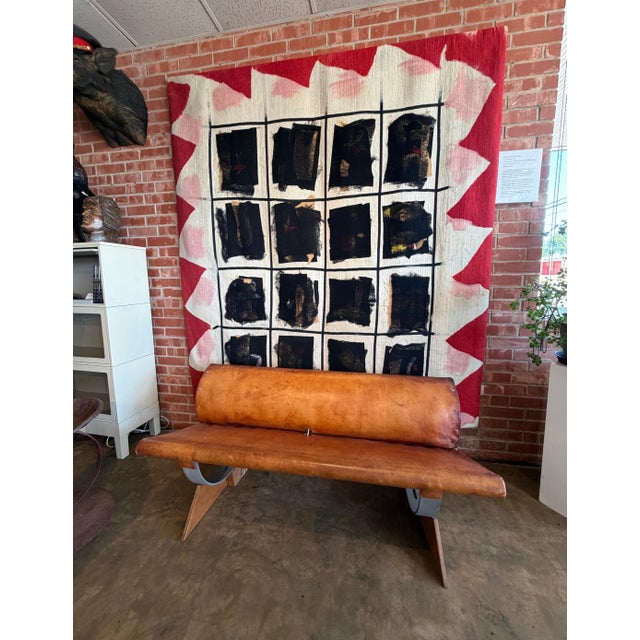 Mid-Century Modern Robert Freimark “Sixteen Blacks” Monumental Textile Wall Hanging Art For Sale - Image 3 of 17