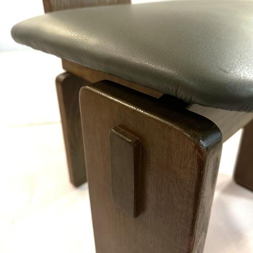 Vintage Sculptural High-Back Dining Chairs in Oak, 1970s, Set of 4 For Sale - Image 6 of 18