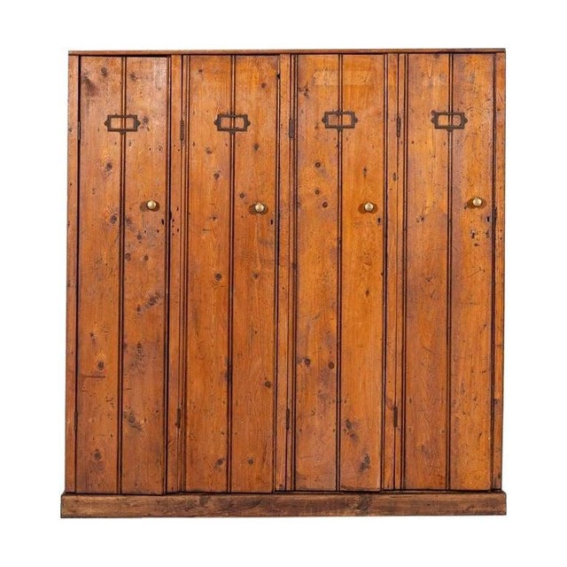 19th Century English Pine Locker Cabinet, 1890s For Sale - Image 15 of 15