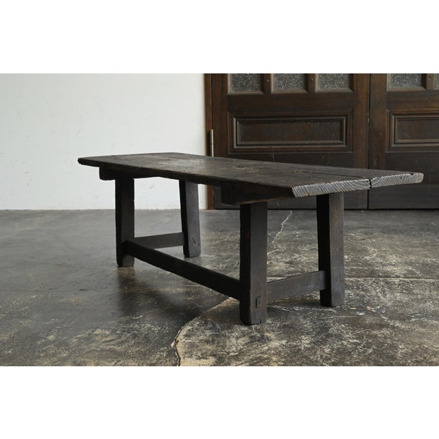 Antique Japanese Cedar Writing Desk / Meiji-Taisho Era / Soot-Darkened Table For Sale - Image 13 of 18