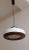 Vintage Ceiling Lamp with White and Brown Plastic Shade, 1970s For Sale - Image 3 of 6