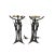 A pair of metal and glass three graces table lamps by Cricket Forge. The handcrafted steel base displays the three graces...