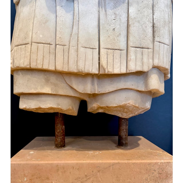Life-Size Carved Marble Torso of a Roman Soldier, 20th Century For Sale - Image 9 of 15