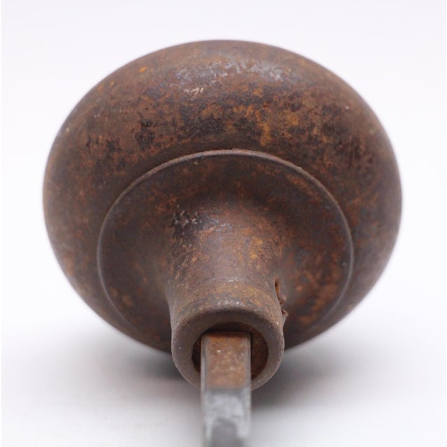 Antique 1920s Louis XIV Cast Iron Passage Door Knob For Sale - Image 4 of 4