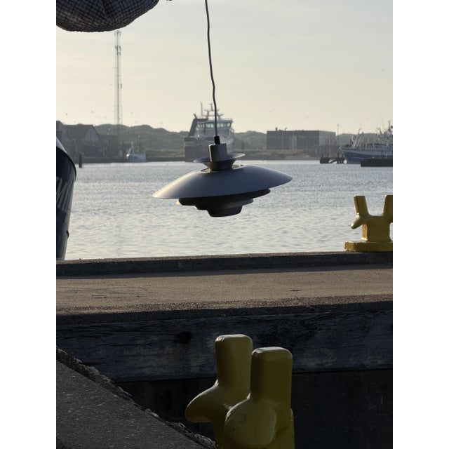Danish Modern Alexia Pendant Lamp in Raw Aluminum from Jeka, 1970s For Sale - Image 6 of 7