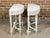 Pair of French Louis XVI Style Painted Demilune Console Tables with Marble Tops For Sale - Image 4 of 12