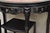 Mid 20th Century Vintage Chinese Chinoiserie Black Demilune Pink Marble Console Table - A Pair For Sale - Image 5 of 11