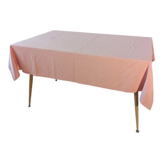 Vintage Pink Tablecloth 52" by 70" For Sale