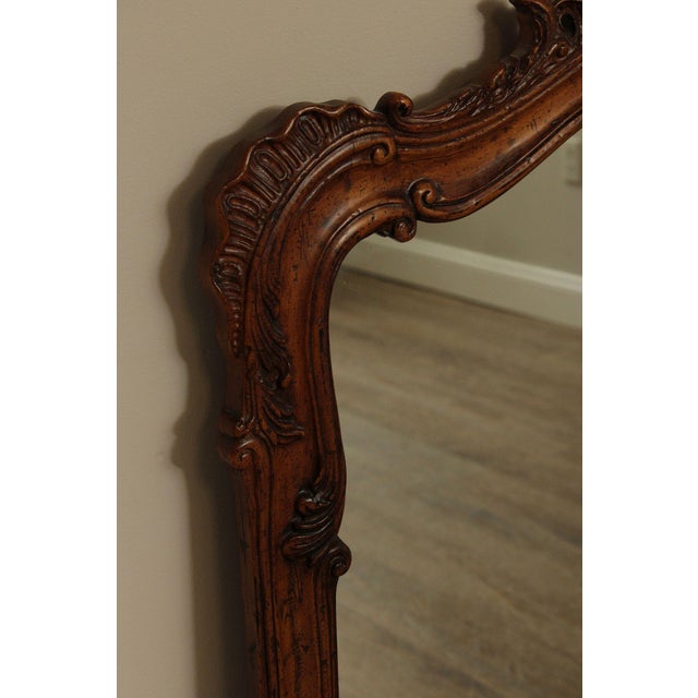 Brown Late 20th Century Henredon Villandry Collection French Style Carved Walnut Wall Mirror For Sale - Image 8 of 12
