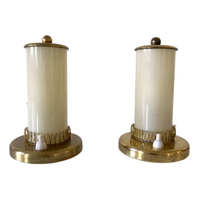 Mid-Century Modern Bedside Table Lamps, Germany, 1950s, Set of 2 For Sale