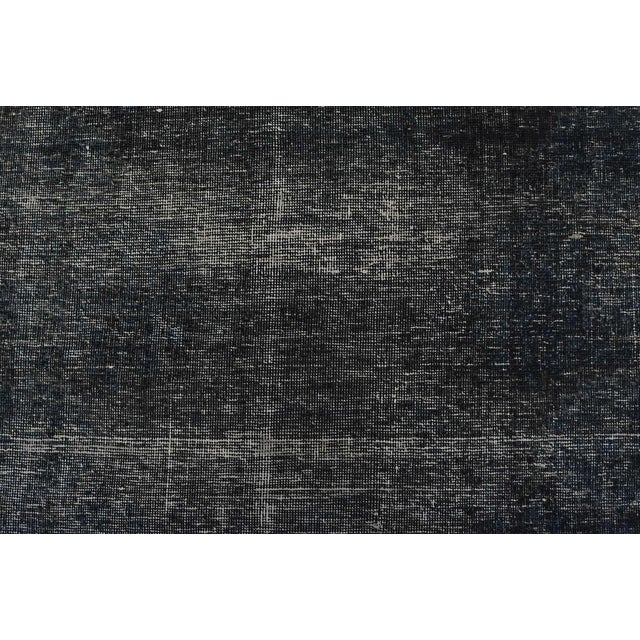 Textile Tabriz Runner 2’8” X 14’5” Blue Wool Vintage Overdyed Hand-Knotted Rug For Sale - Image 7 of 11