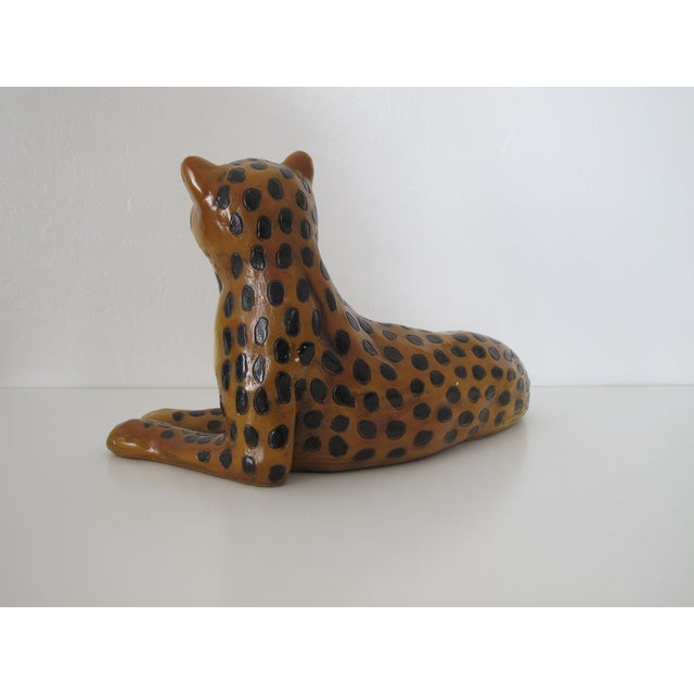 Ceramic Jaguar Statue Chairish