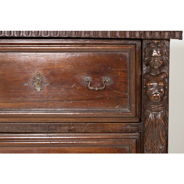 Late 18th Century Pair of Narrow 18th Century Italian Walnut Buffets, Italy Circa 1780 For Sale - Image 5 of 12