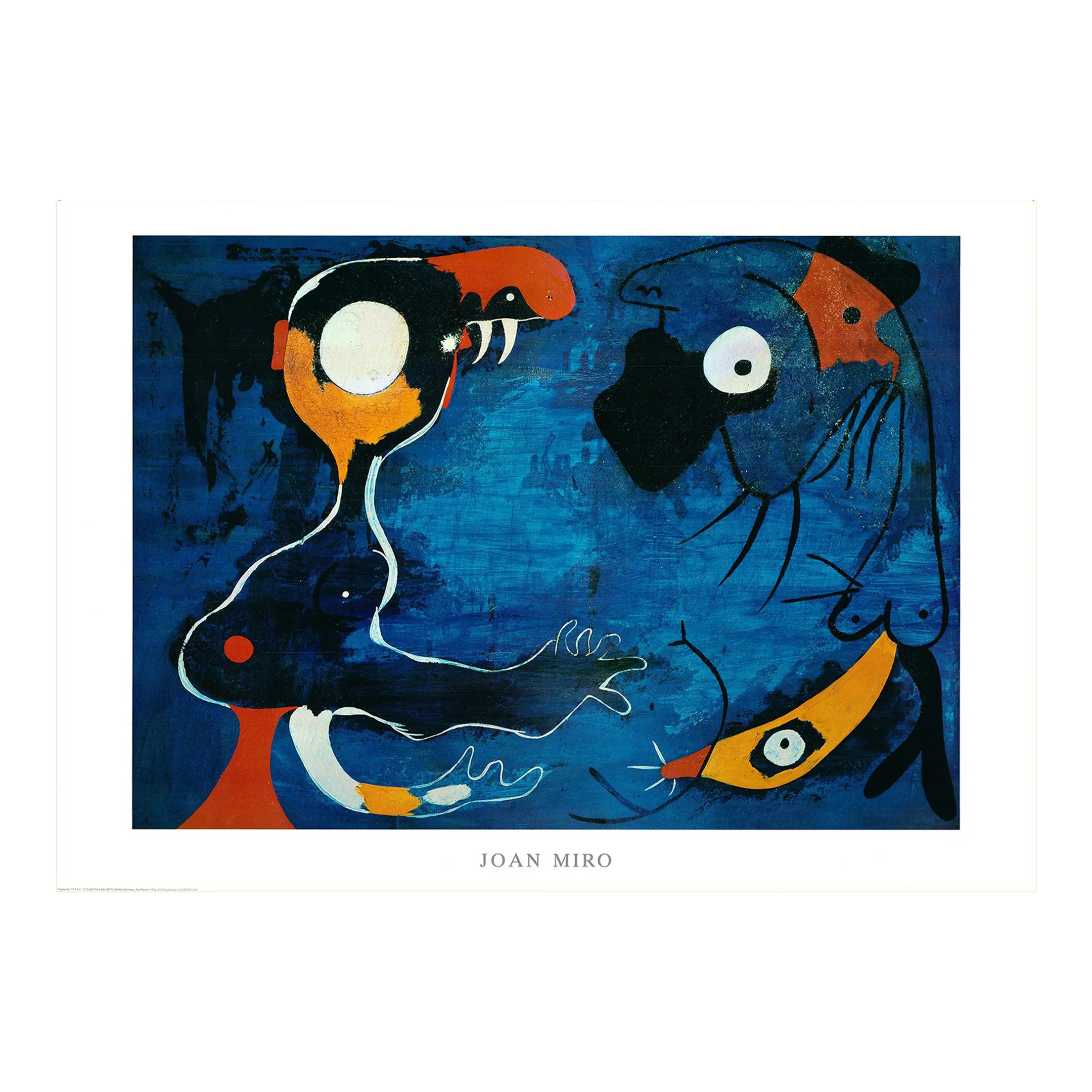 1992 Deux Femmes by Joan Miro Vintage Fine Art Print Offset