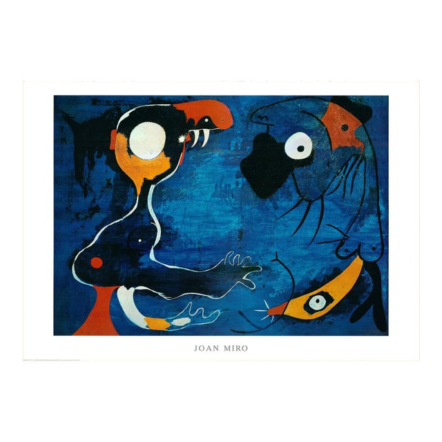 1992 Deux Femmes by Joan Miro Vintage Fine Art Print Offset Lithography Silkscreen 90s For Sale