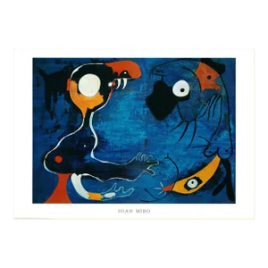 1992 Deux Femmes by Joan Miro Vintage Fine Art Print Offset Lithography Silkscreen 90s
