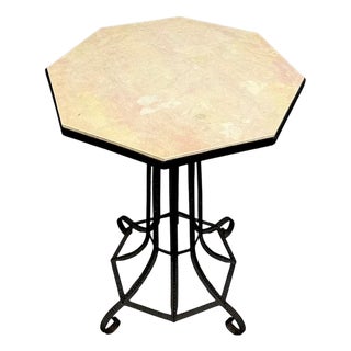 Ceremonial Pedestal Table in Hammered Iron, 1900 For Sale