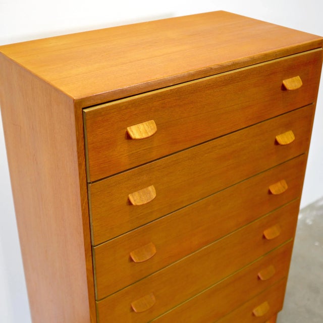 Wood FDB Møbler Model No. F17 Teak Tall Dresser / Highboy Designed by Poul Volther For Sale - Image 7 of 13