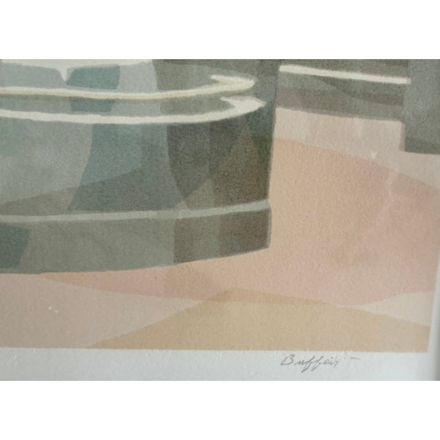 1980s Willian Buffet's "Patio" Serigraph-Signed and Numbered- Framed For Sale - Image 4 of 10