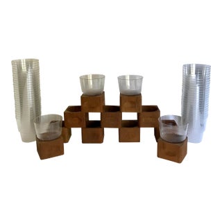 Mid 20th Century Swedish Teak Cup Holders Herbert B Hyman’s Square - 12 For Sale