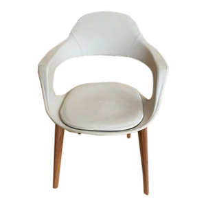 Enrico Pellizzoni “Frenchkiss” Leather Low-Back Accent Chair Attributed to Stefano Bigi