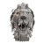 Contemporary Recycled Steel Lion Head Sculpture, Handcrafted, One-of-a-Kind For Sale