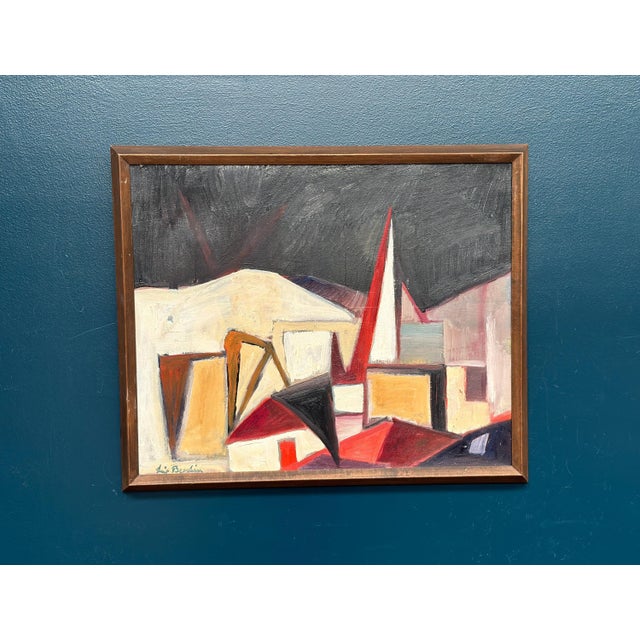 Leif Bodin, Facades, 1950s, Oil on Canvas, Framed For Sale - Image 15 of 18