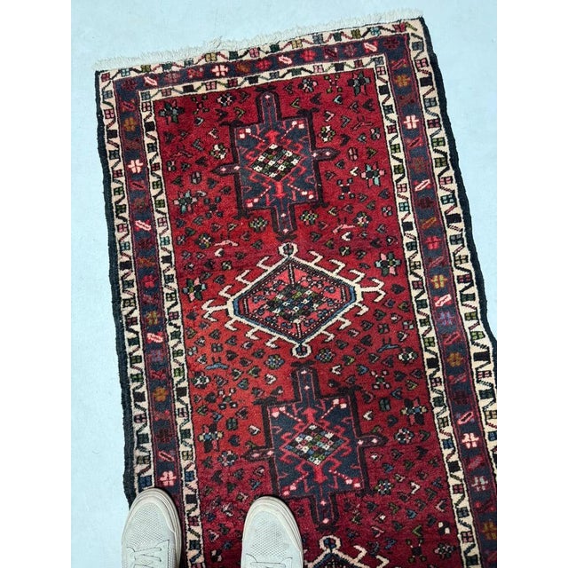 Vintage Karaja with Variations of Red Rug 2.6 x 9.3 For Sale - Image 4 of 6